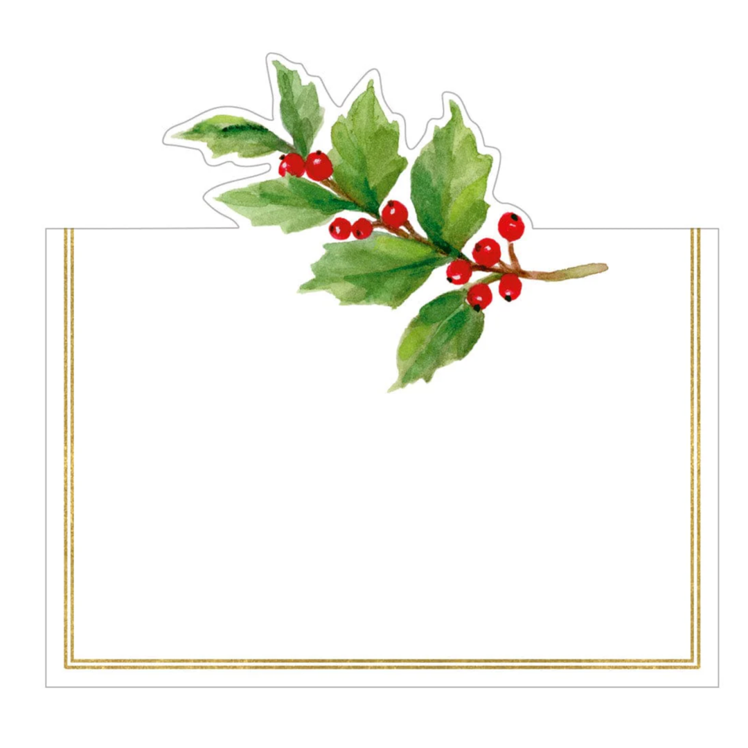 CASPARI Holly Sprig Place Cards Default Title