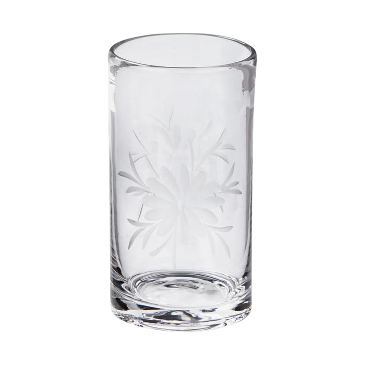 TAG Fleur Etched Glass Tumbler