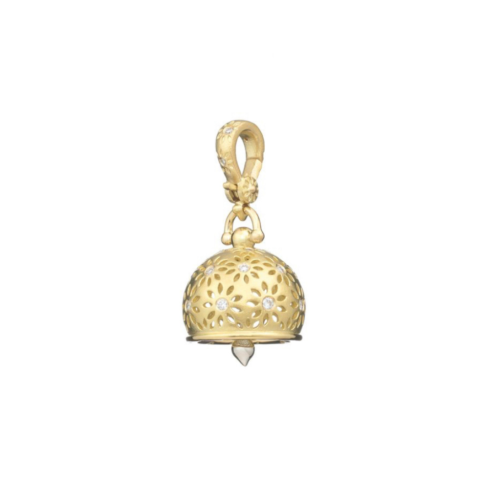 PAUL MORELLI 18K YELLOW GOLD EYELET MEDIATATION BELL #4