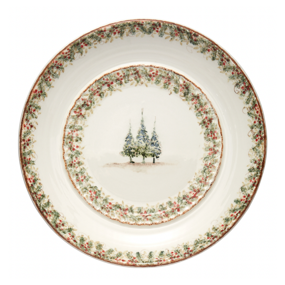 ARTE ITALICA Natale Large Rount Platter Default Title