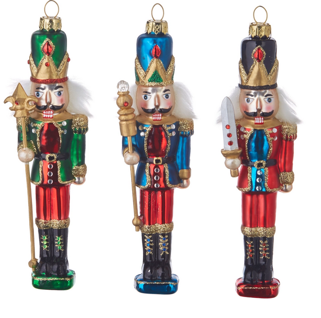 RAZ IMPORTS Individually Sold Nutcracker Ornament In Green Uniform Default Title
