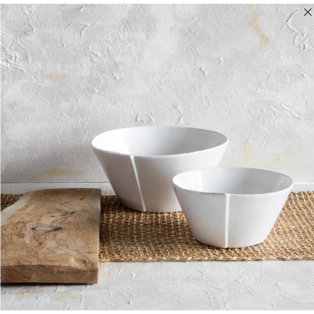 VIETRI Lastra White Large Stacking Serving Bowl