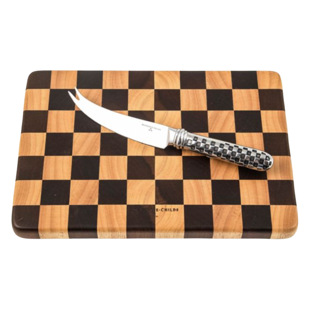 MACKENZIE CHILDS Check Cheese Board Set
