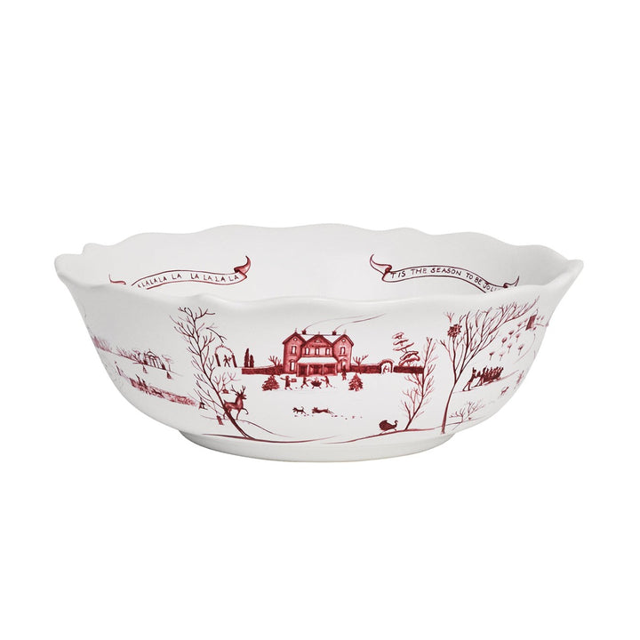 JULISKA Country Estate Winter Frolic Ruby Serving Bowl Default Title