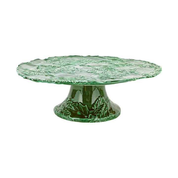 VIETRI Lastra Holiday Green Figural Cake Stand