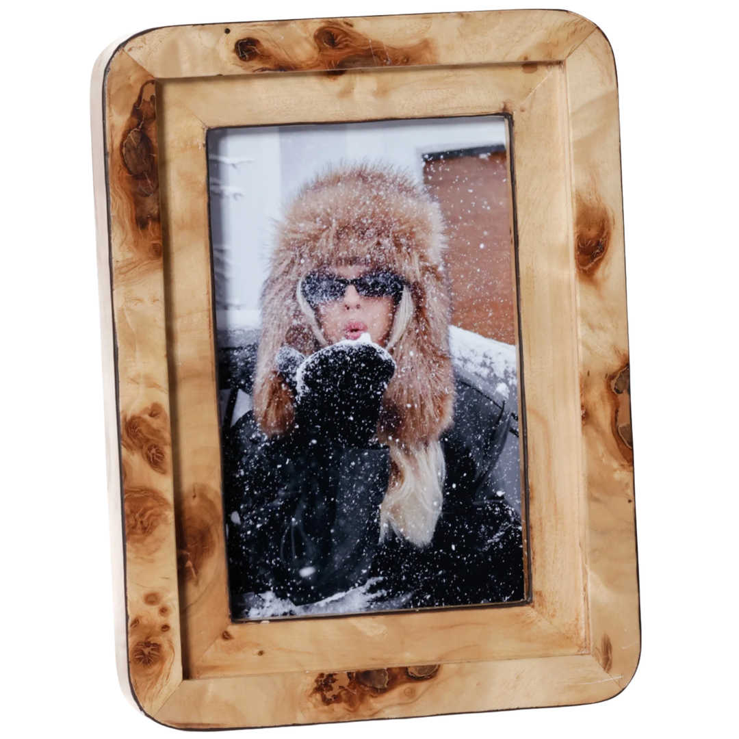ZODAX Valberg Burl Veneer Tabletop Photo Frame