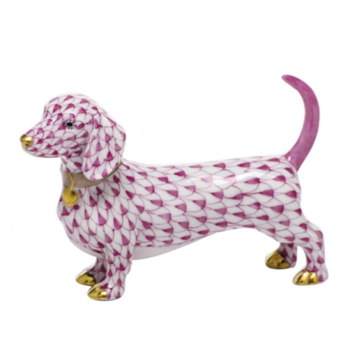 HEREND Dachshund RASPBERRY