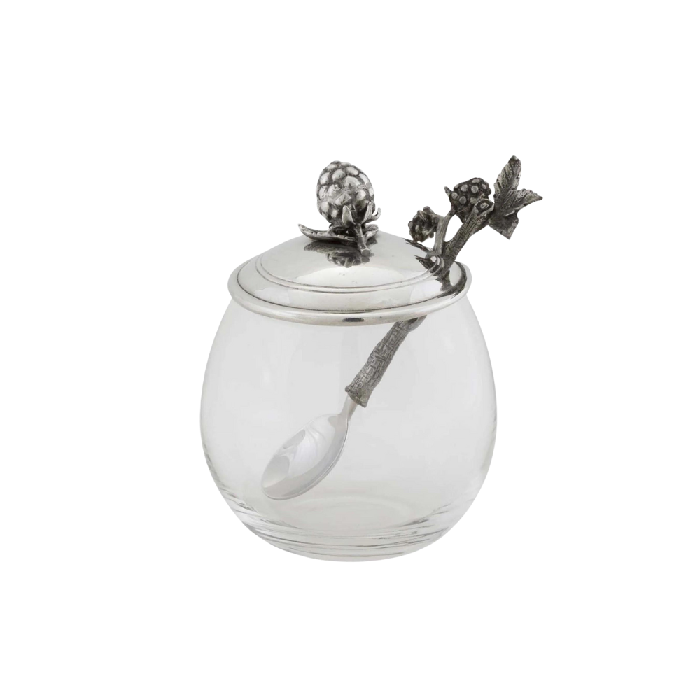 VAGABOND HOUSE BLACKBERRY JAM JAR WITH SPOON