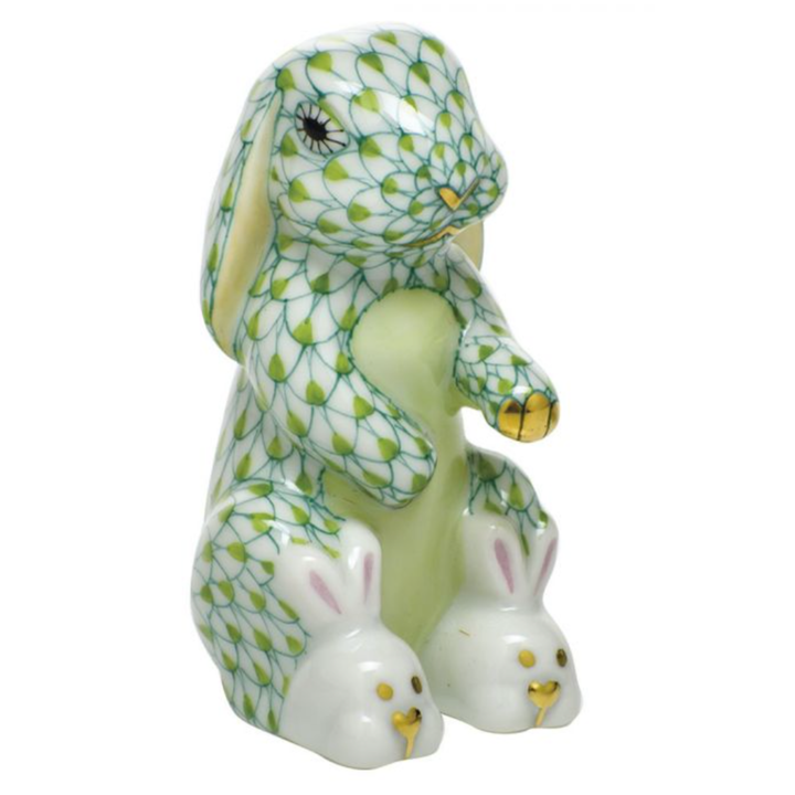 HEREND Bunny-Slippers KEYLIME