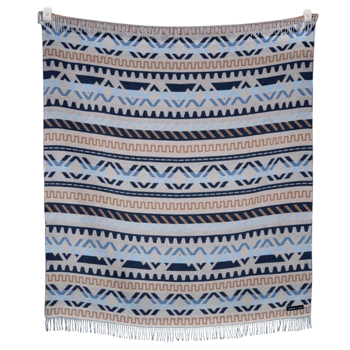 SACKCLOTH AND ASHES Ridgeline Alps Wool Throw Blanket Default Title