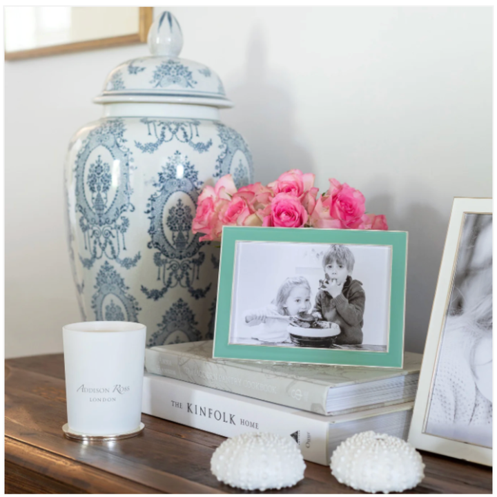 ADDISON ROSS Silver Trim And Enamel Duck Egg Frame