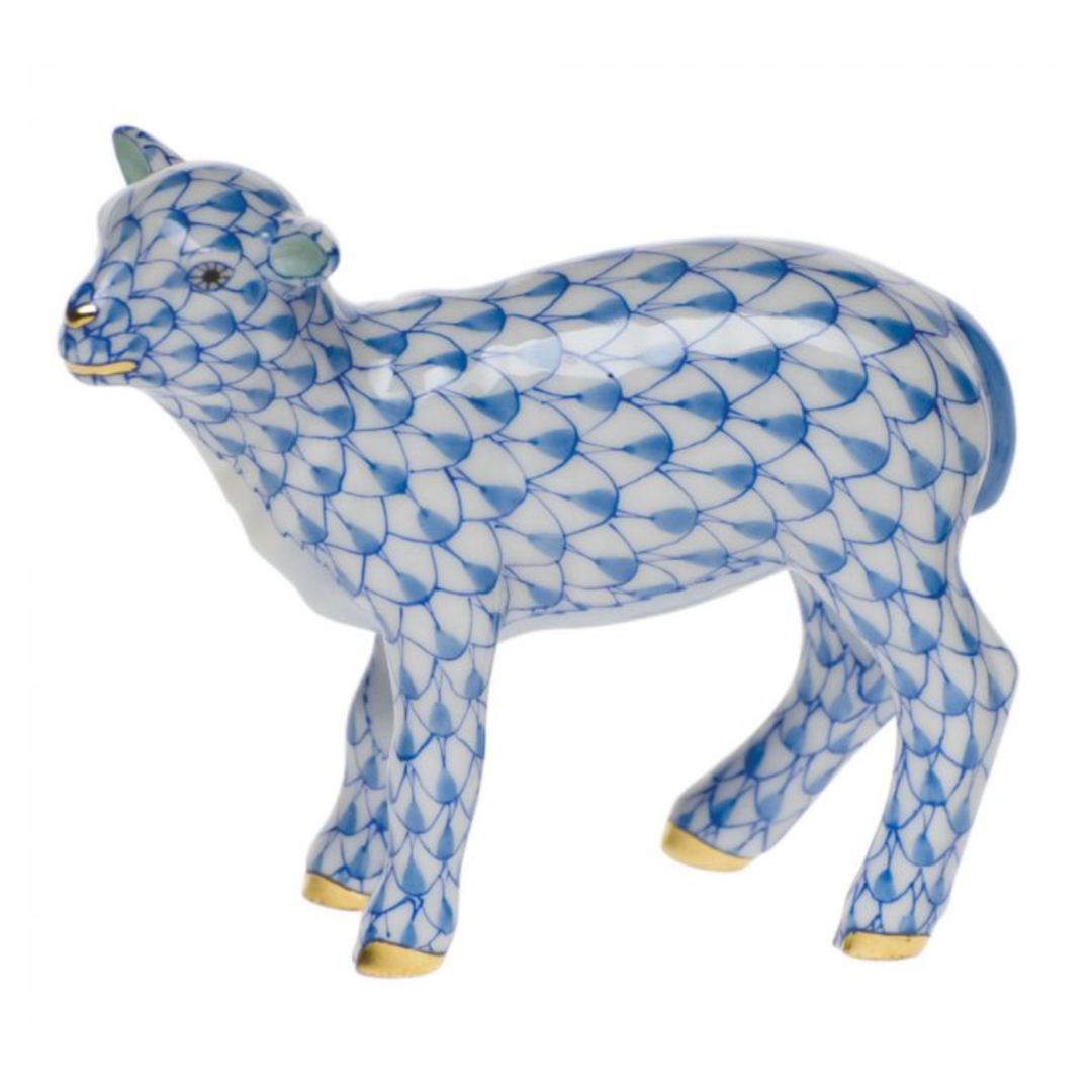 HEREND Baby Lamb BLUE