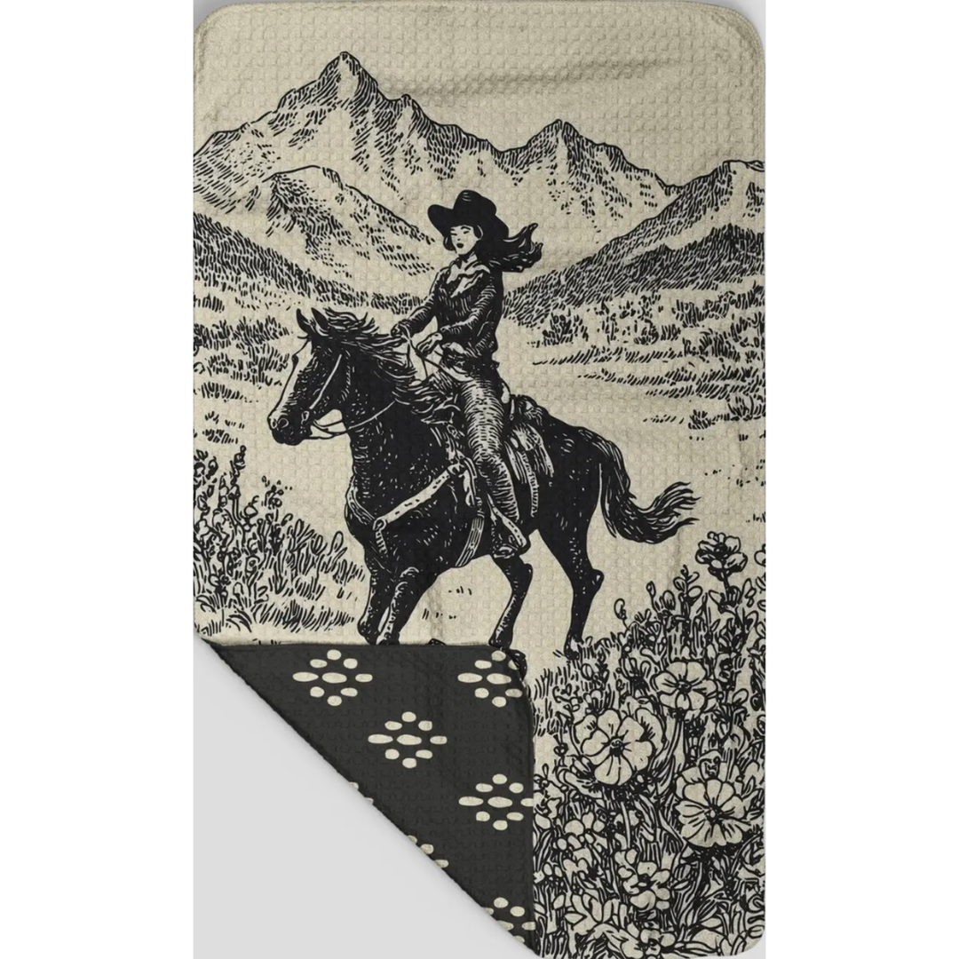LOOM LOOM Meadow Cowgirl Reversable Kitchen Towel