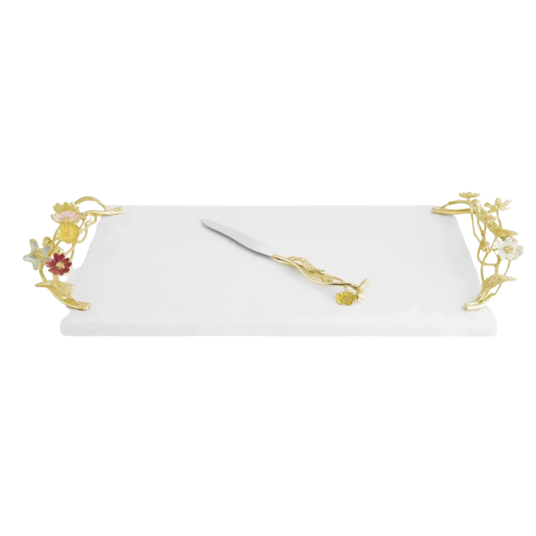 MICHAEL ARAM Wildflowers Cheese Board With Knife
