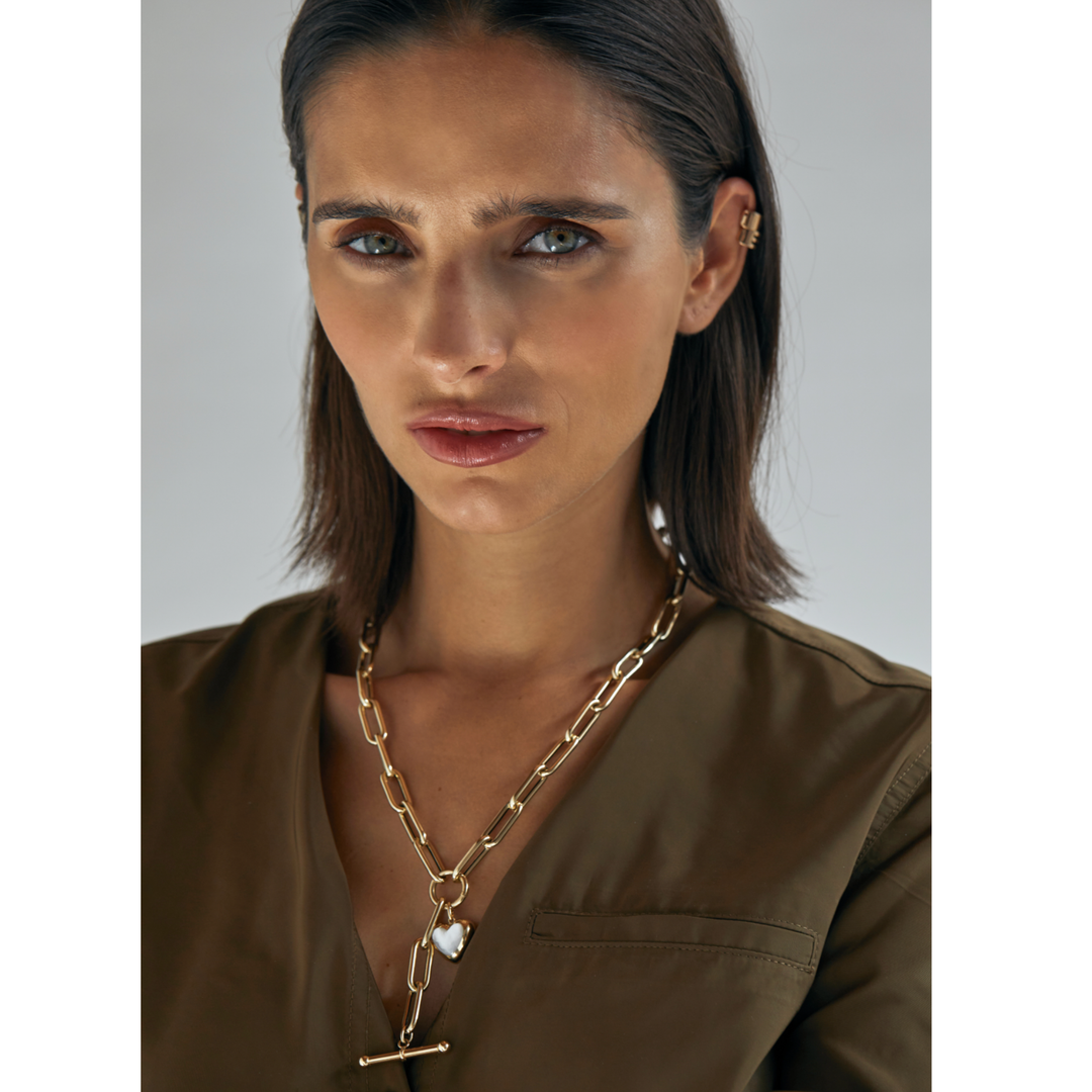 KELLY FLETCHER Lariate 18K Yellow Gold Oversize Necklace