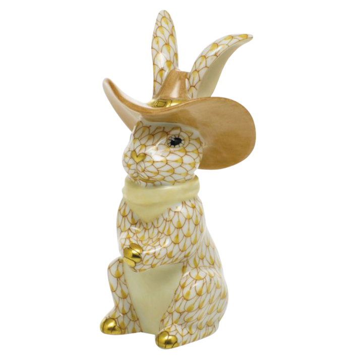 HEREND Cowboy Bunny BUTTERSCOTCH