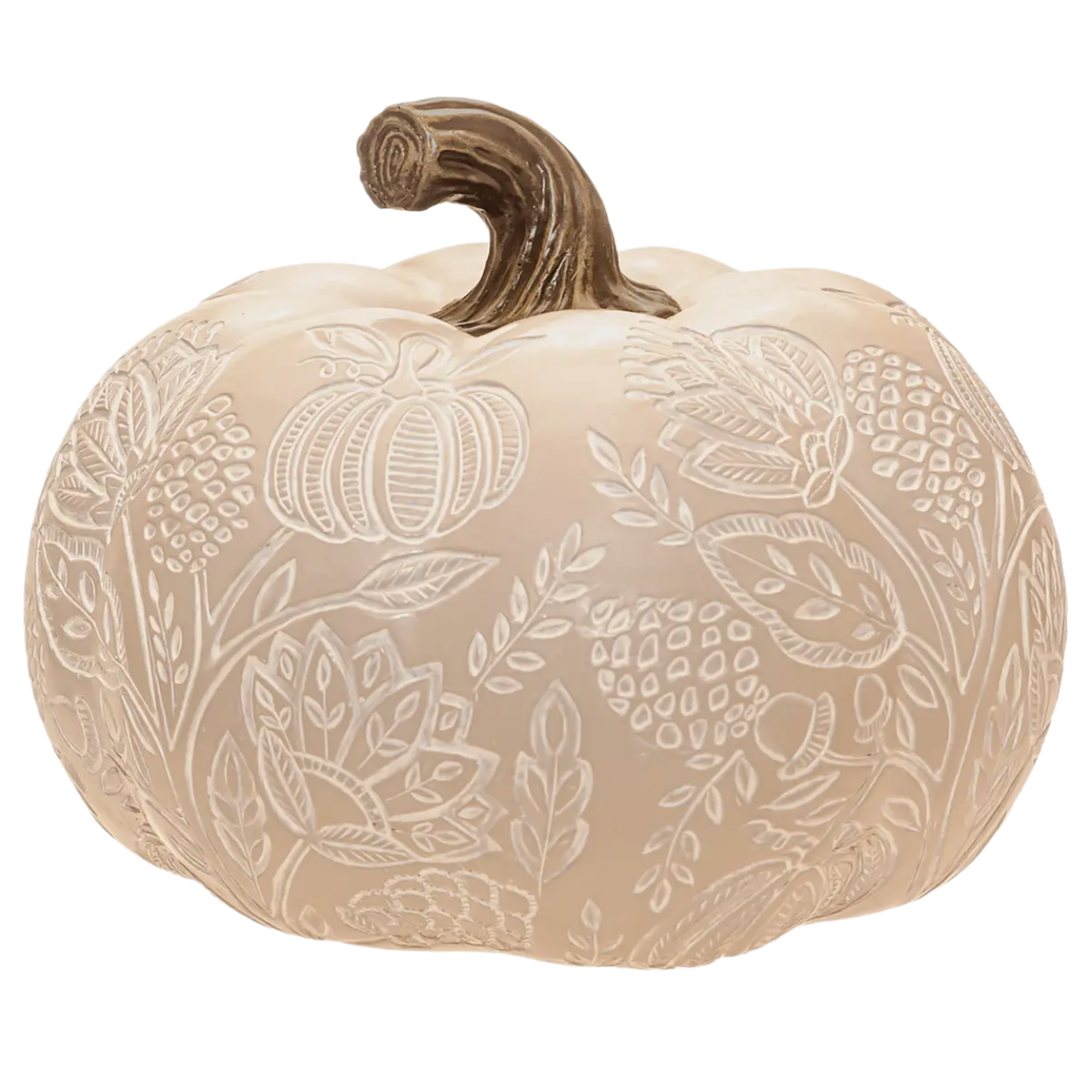 BOSTON INTERNATIONAL Francis Cream Resin Pumpkin