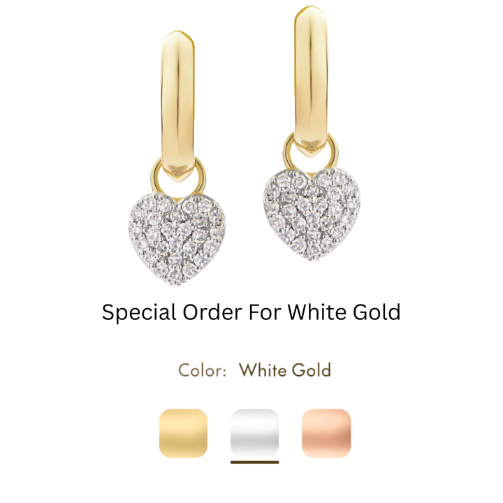 Phillips House Knife Edge Heart Infinity Huggie Earrings WHITE GOLD