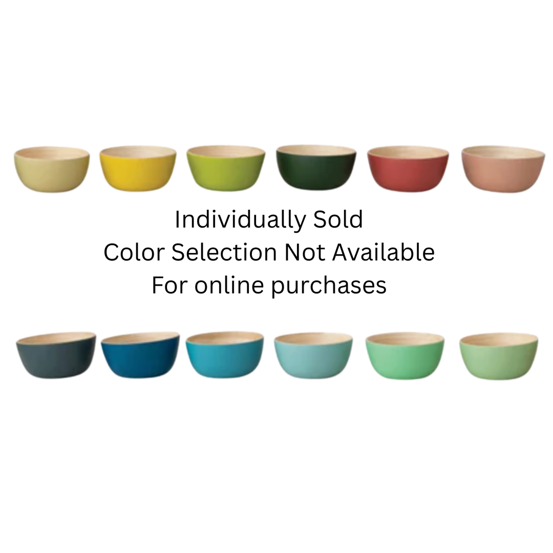 CREATIVE CO-OP Bambo Fiber Individually Sold Snack Matte Finish Bowls