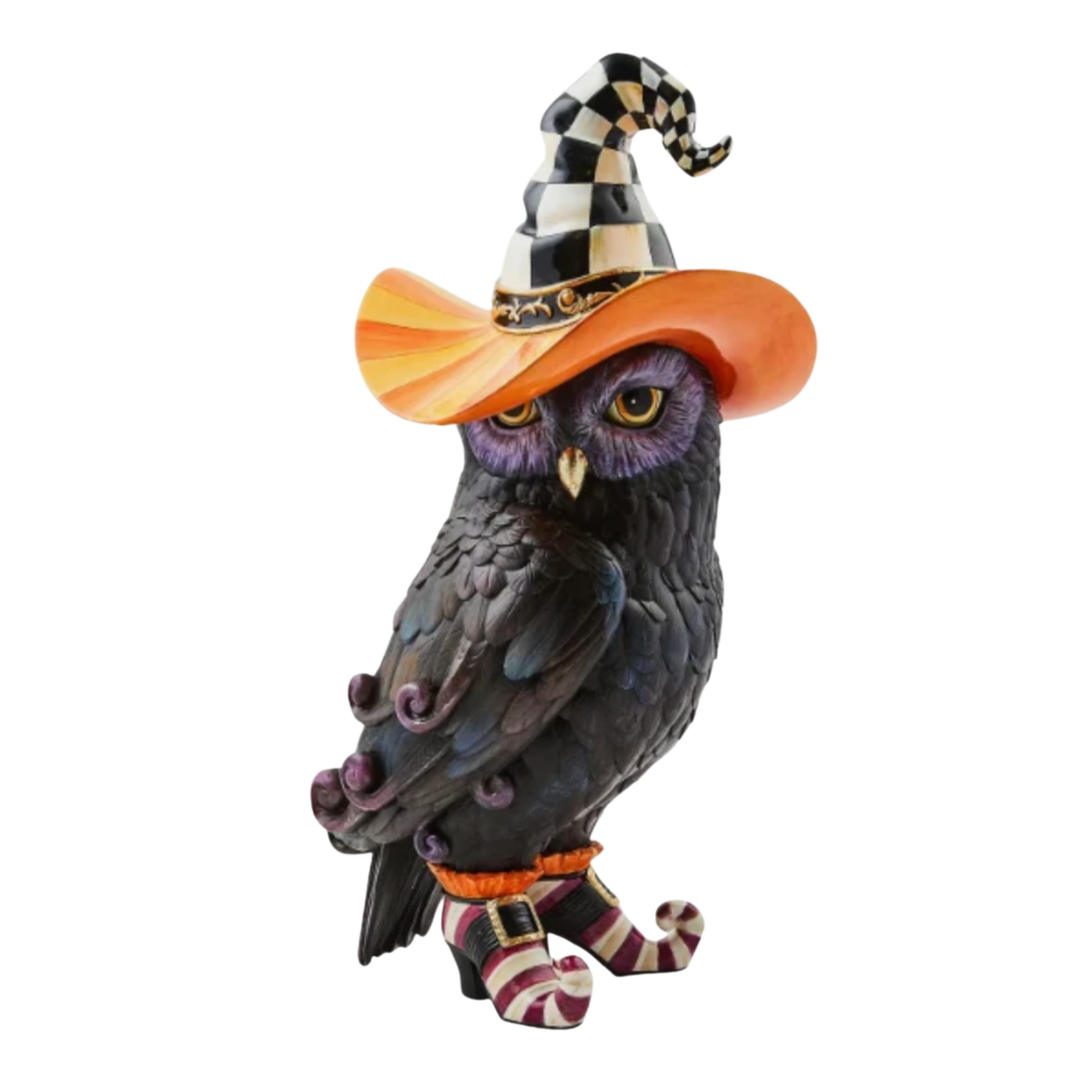 MACKENZIE CHILDS Witchy Owl Courtly Check Figurine Default Title