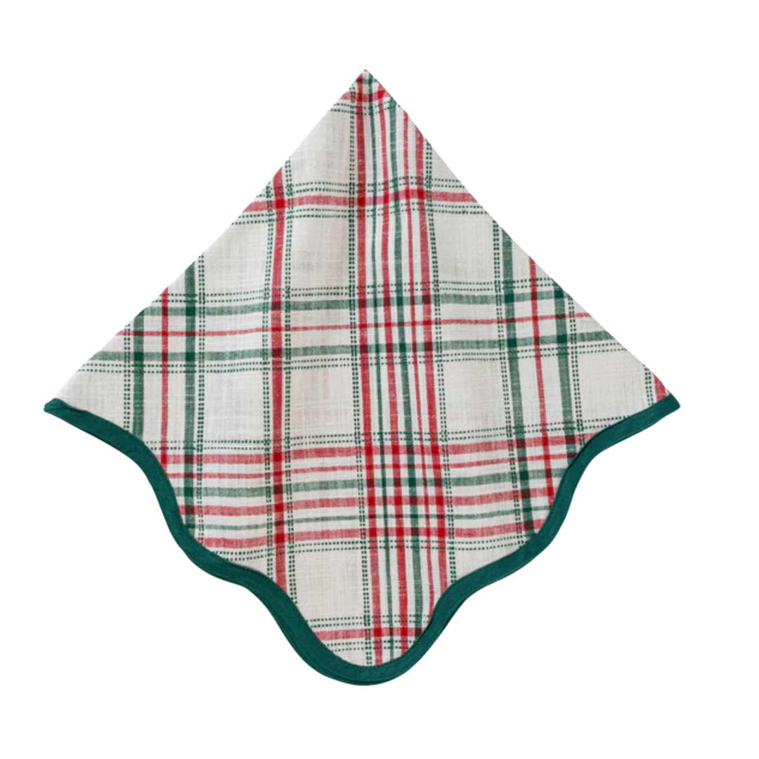 JULISKA Merry Red And Green Tartan Napkin Default Title