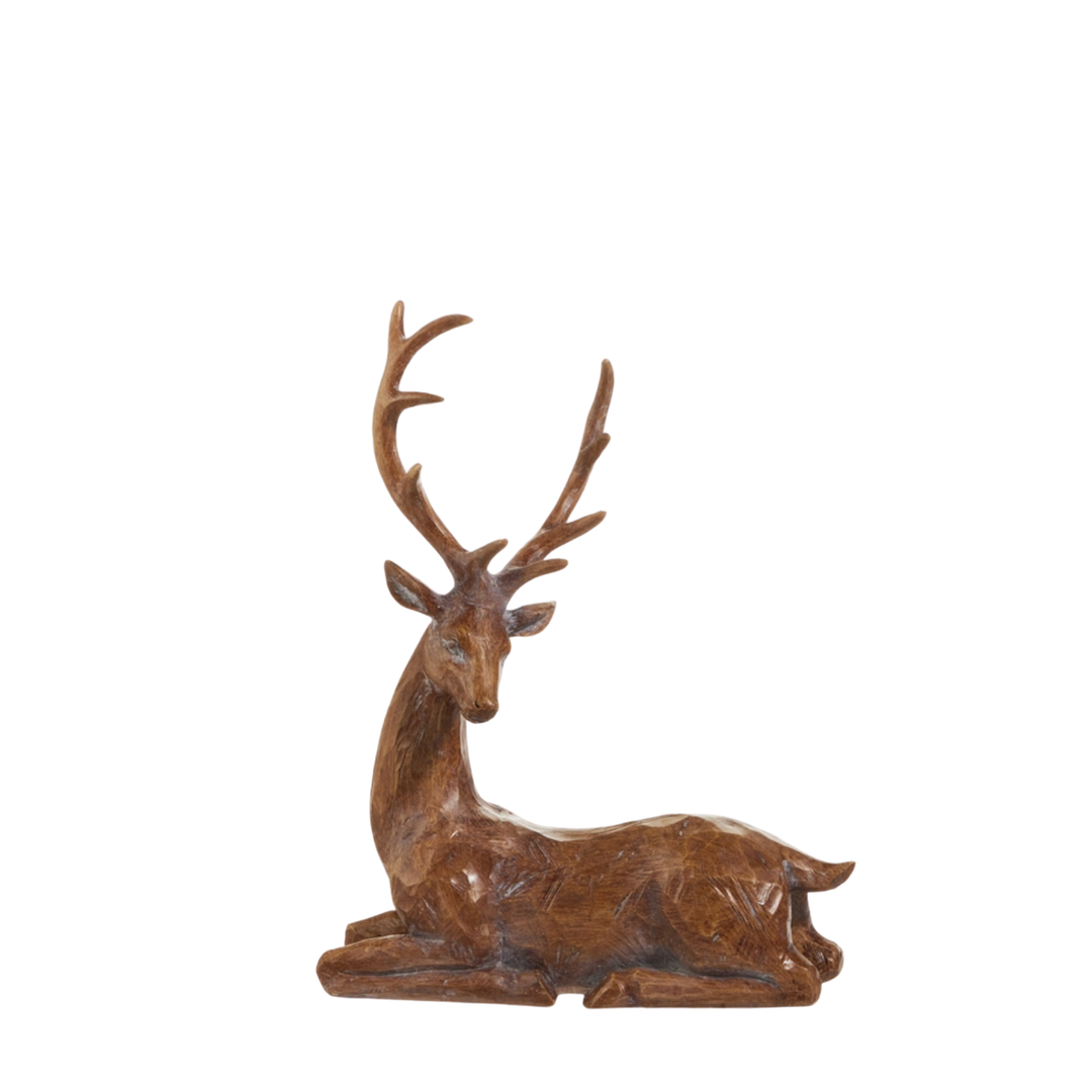 RAZ IMPORTS Sitting Deer Wood Look Finish