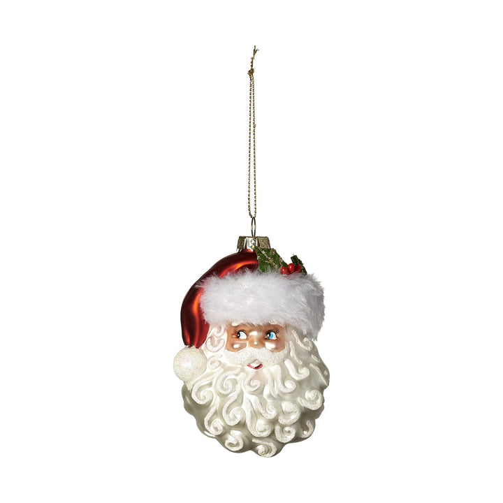 180 DEGREES Glass Santa Head Ornament