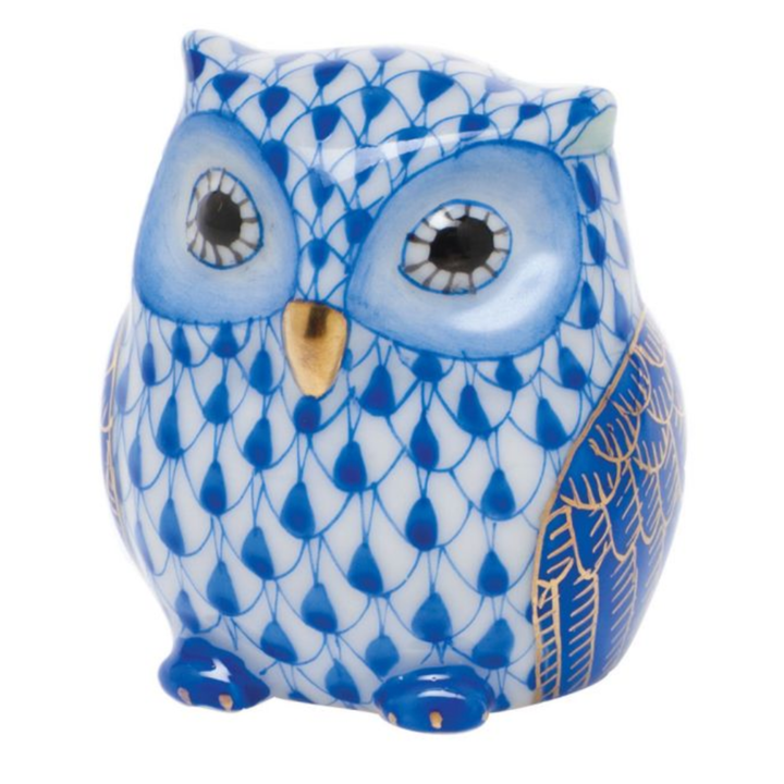 HEREND Owlet SAPPHIRE