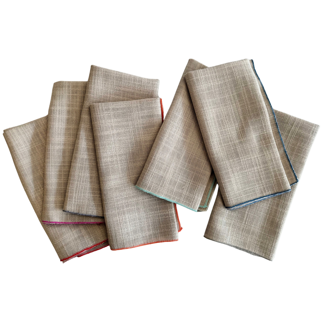 DOT & ARMY Individually Sold Oatmeal Dinner Napkins