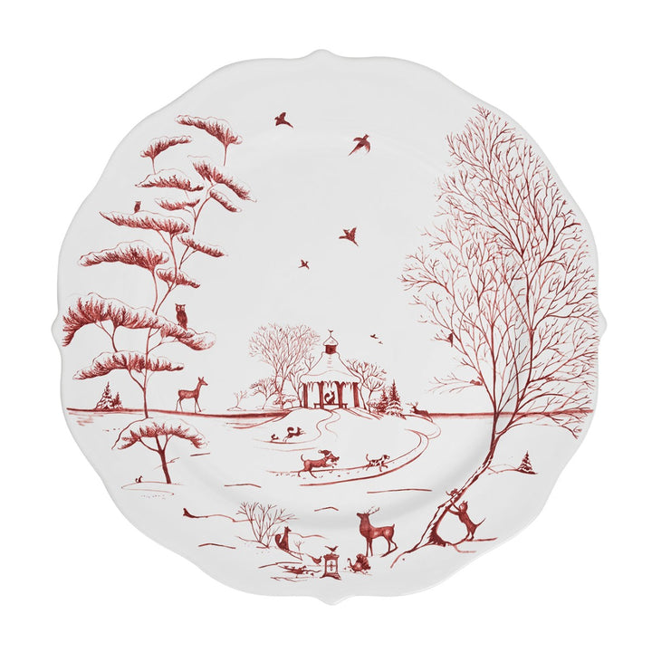 JULISKA Country Estate Winter Frolic Ruby Charger Platter Default Title
