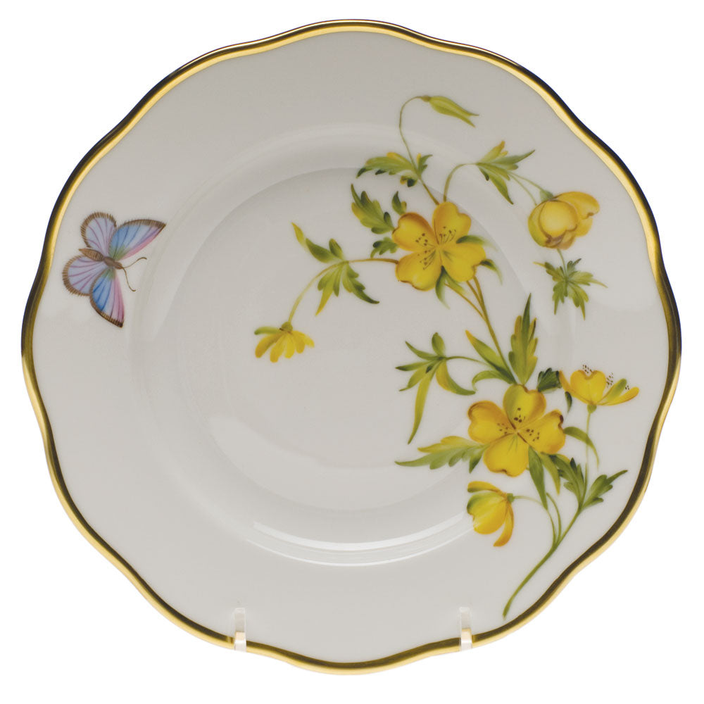 HEREND Texas Blue Bonnet American Wildflower Salad Plate