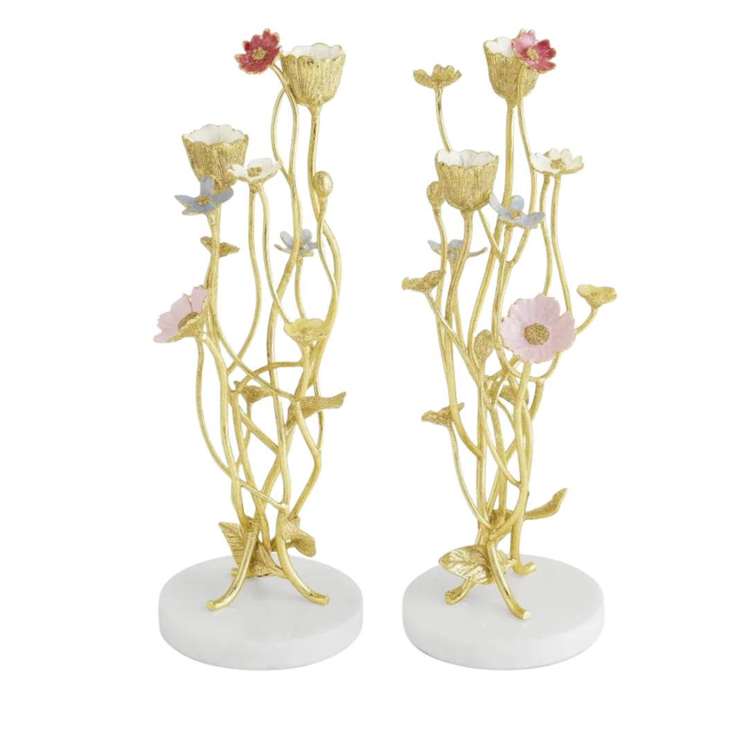 MICHAEL ARAM Wildflowers Candleholders Set Of 2 Default Title