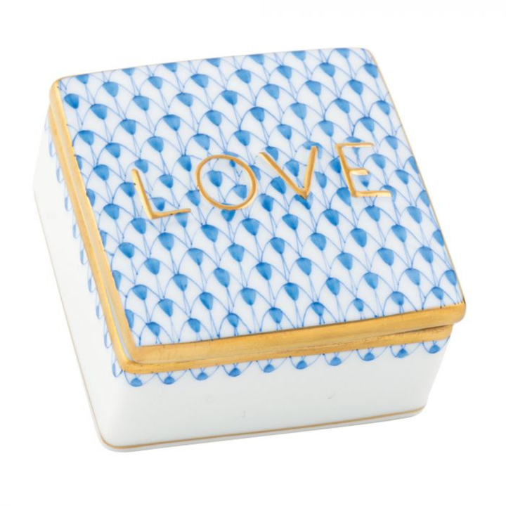 HEREND Love Box BLUE