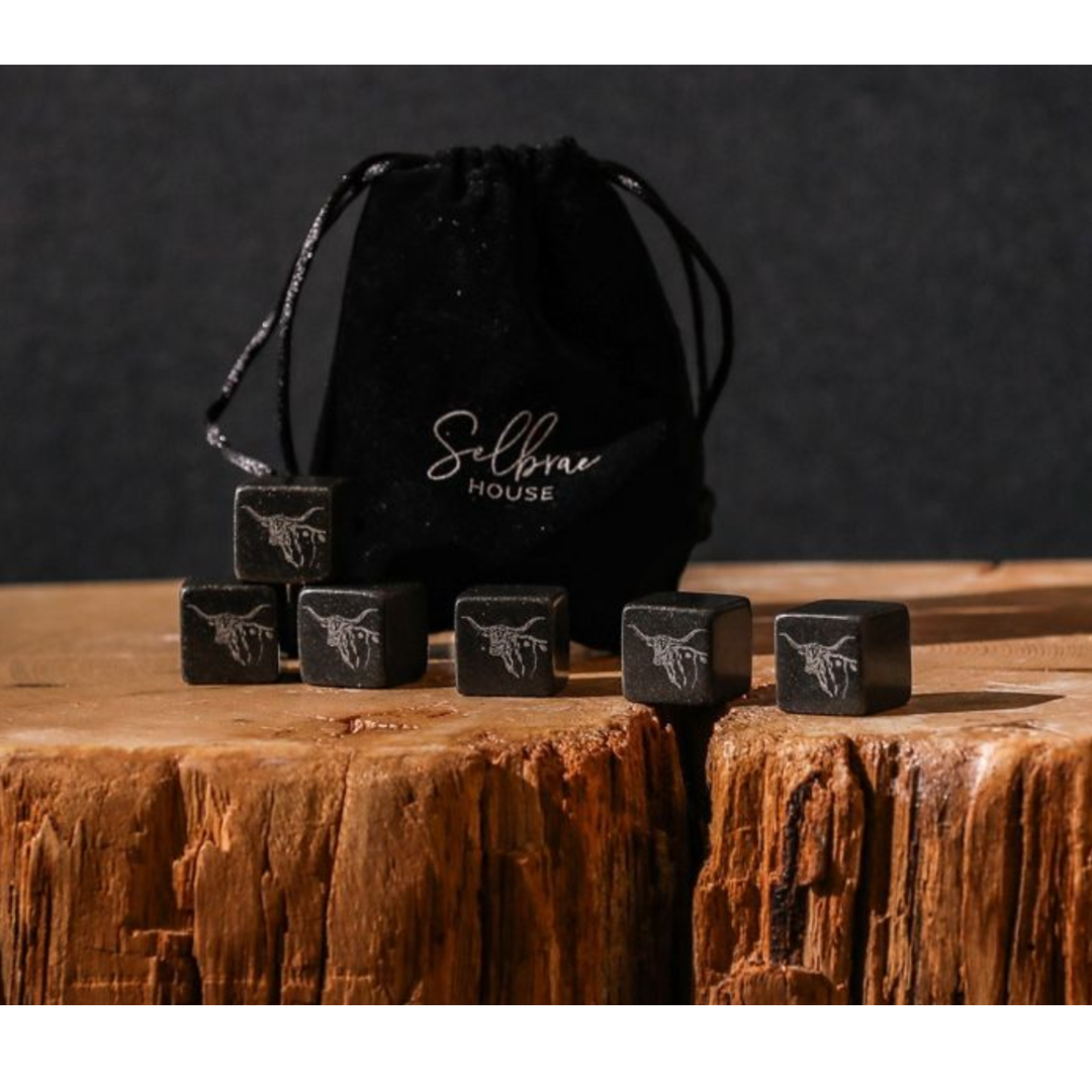SELBRAE HOUSE Texas Longhorn Whiskey Stones Set