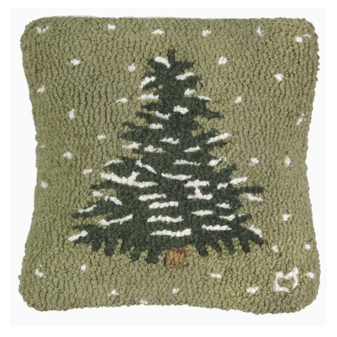 CHANDLER 4 CORNERS Fluries On Frosted Trees Wool Hook Pillow Default Title