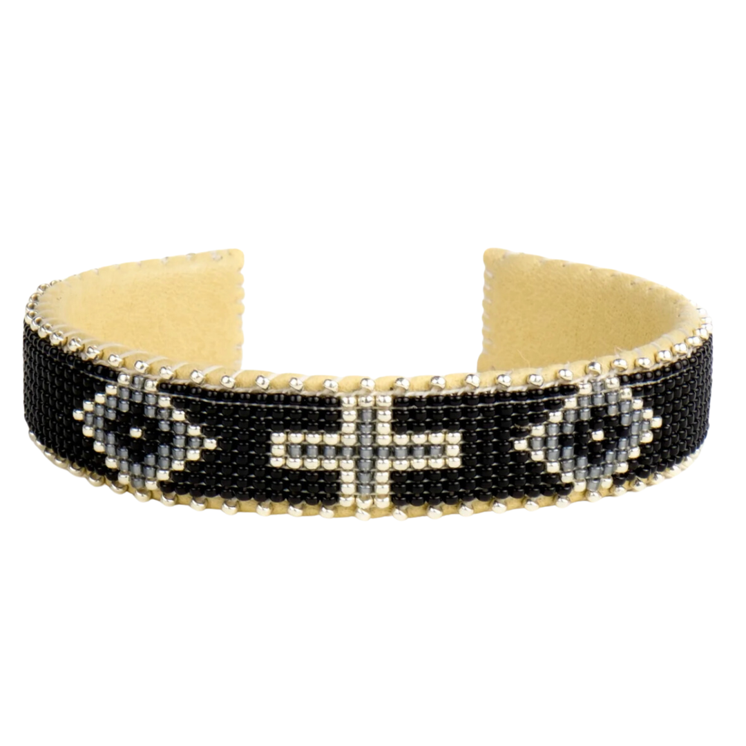 Lolita Small Glass Bead Cuff Bracelet