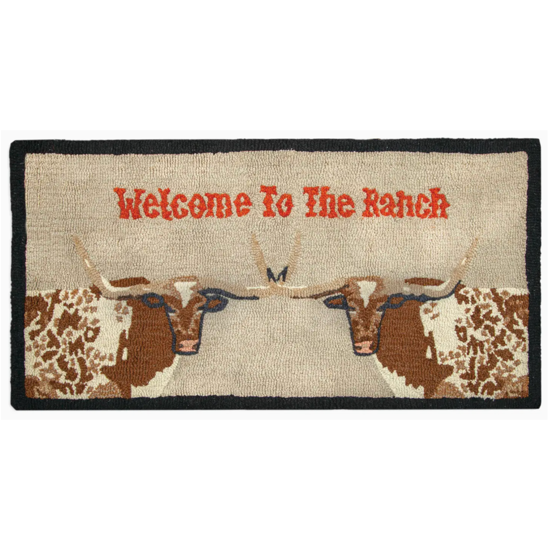 CHANDLER 4 CORNERS Welcome To the Ranch Wool Accent Rug Default Title