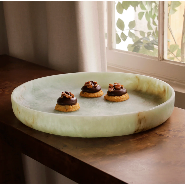 BEATRIZ BALL Giada Jade Swirl Round Tray