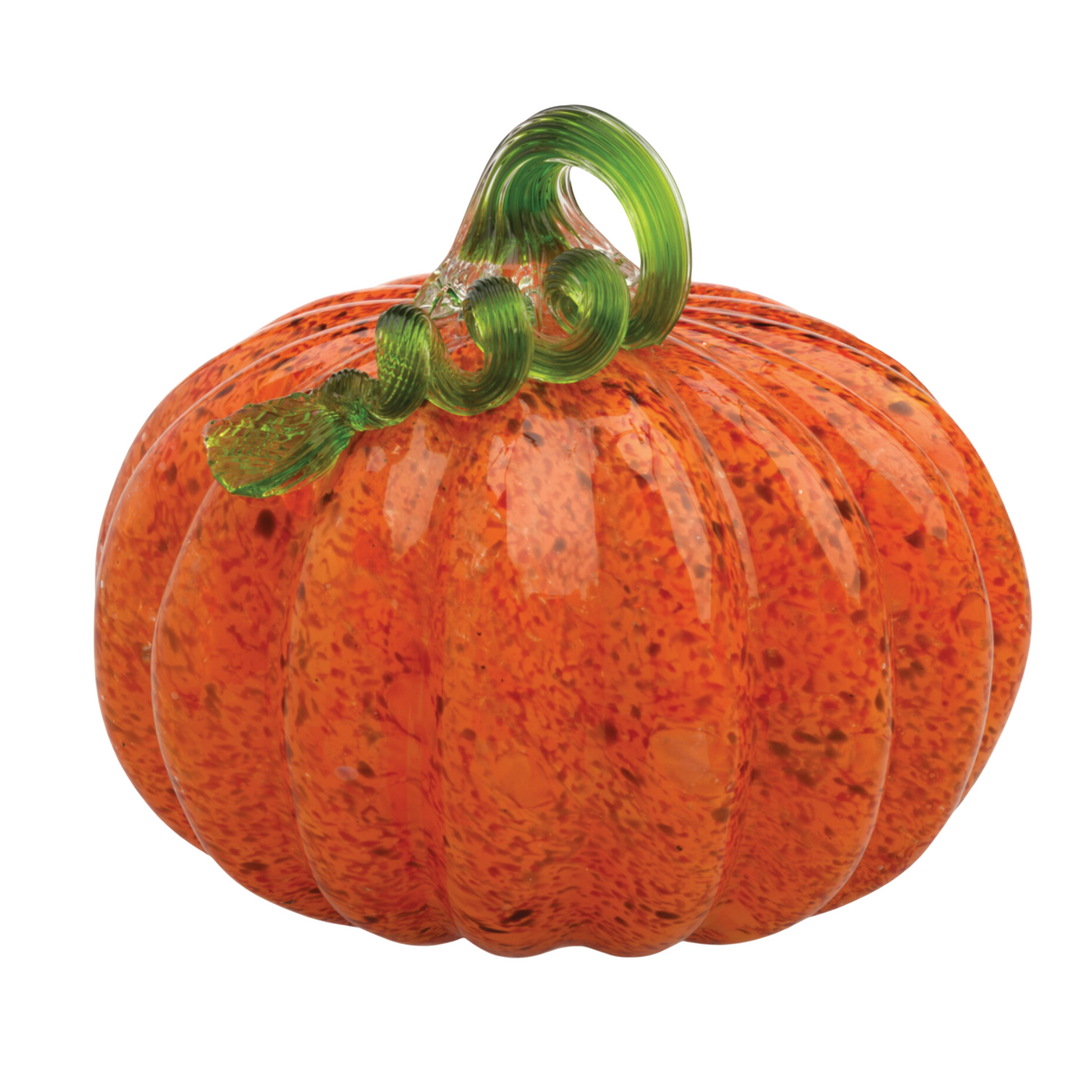 BOSTON INTERNATIONAL Gallery Glass Pumpkins Orange with Green Stem Default Title