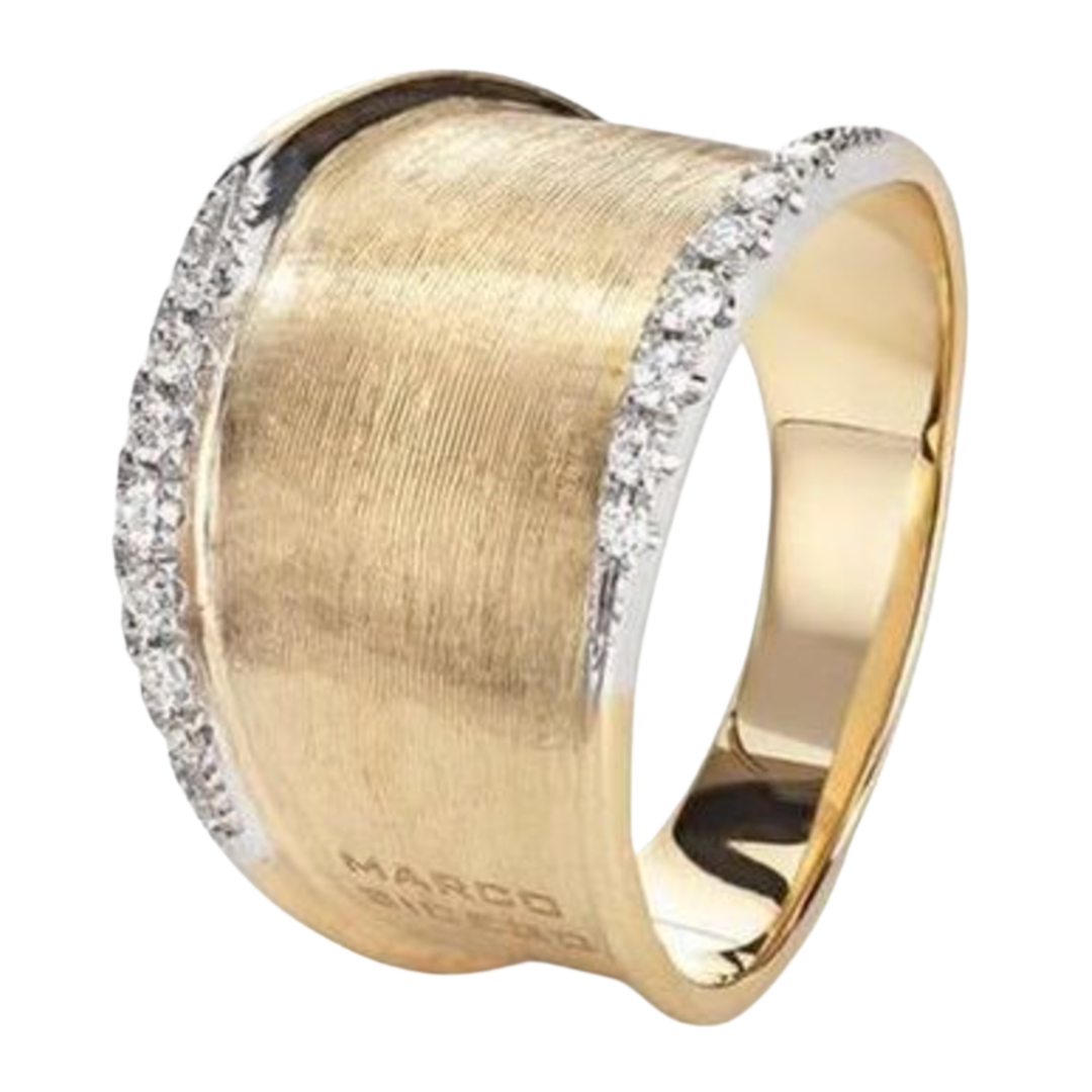 MARCO BICEGO Lunaria 18K Yellow Gold Ring With Diamonds Default Title