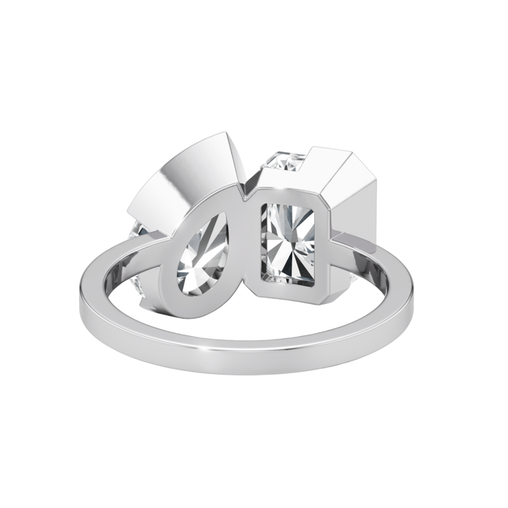 Belle Shops Meta 18K White Gold Zinnia Pave Ring