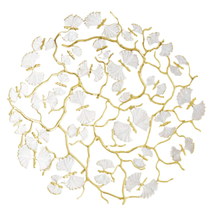 MICHAEL ARAM Butterfly Ginkgo Gold Centerpiece Platter