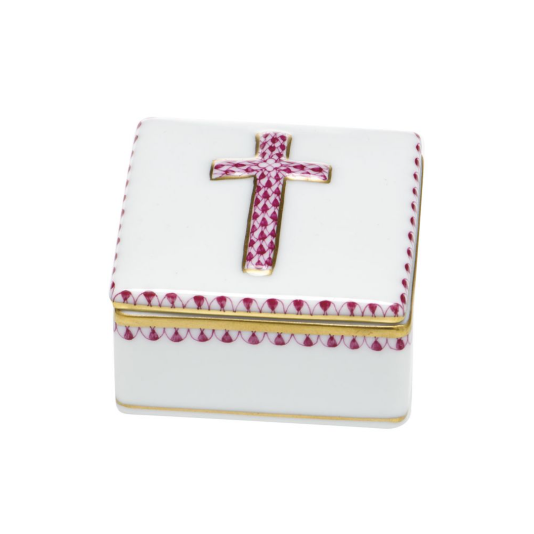 HEREND Prayer Box RASPBERRY