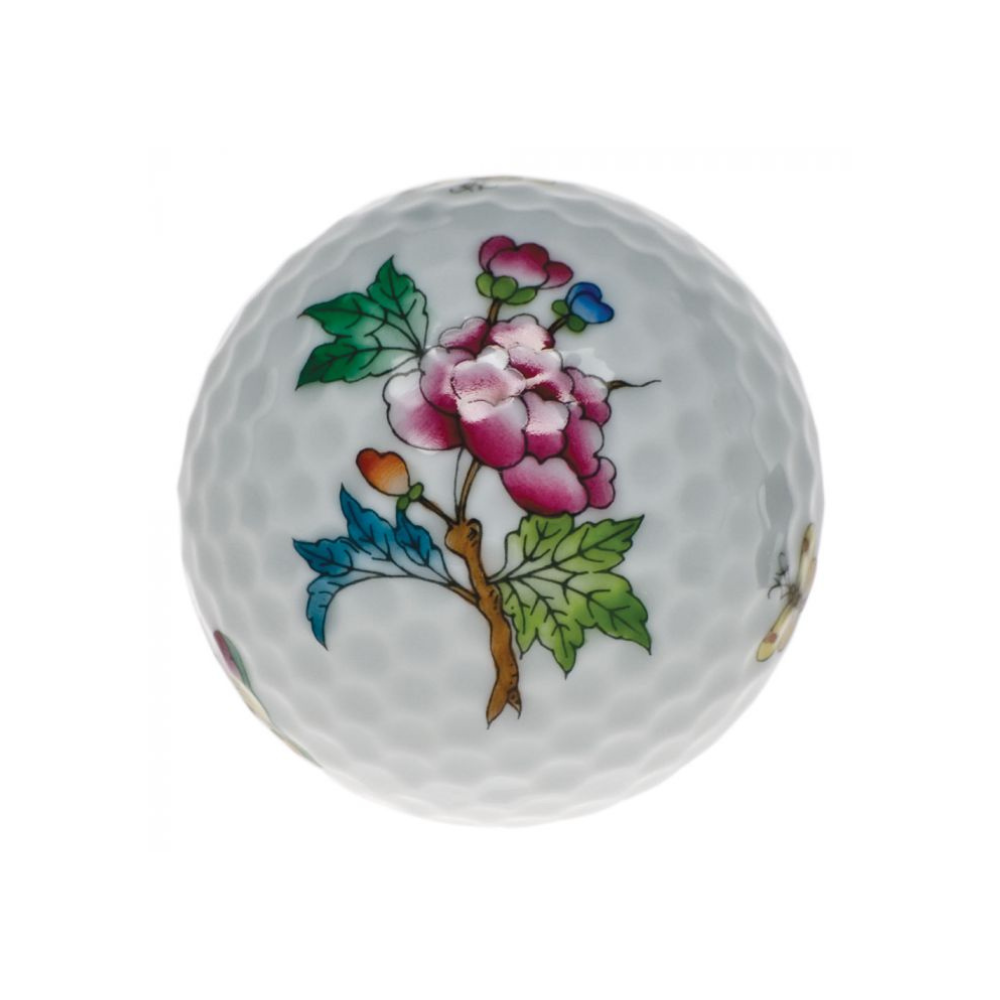 HEREND Golf Ball RUST CHINESE BOUQUET,MULTI QUEEN VICTORIA,BLUE CHINESE BOUQUET,RASPBERRY CHINESE BOUQUET,GREEN CHINESE BOUQUET,MULTI ROTHSCHILD BIRD