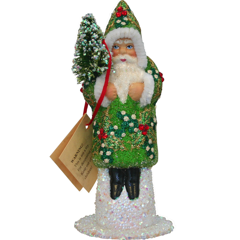 ALEXANDER TARON Green Beadded Santa Default Title