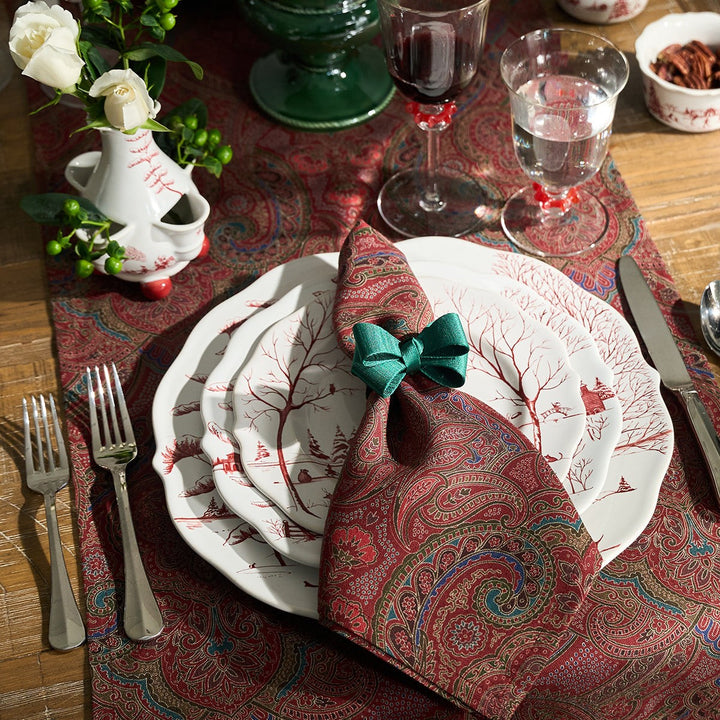 JULISKA Country Estate Winter Frolic Ruby Charger Platter