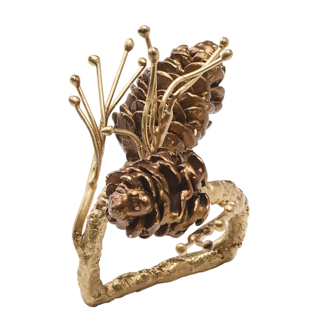 KIM SEYBERT Gilded Pine Napkin Ring