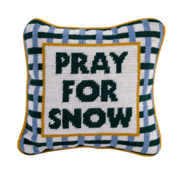 FURBISH STUDIO Pray For Snow Pillow