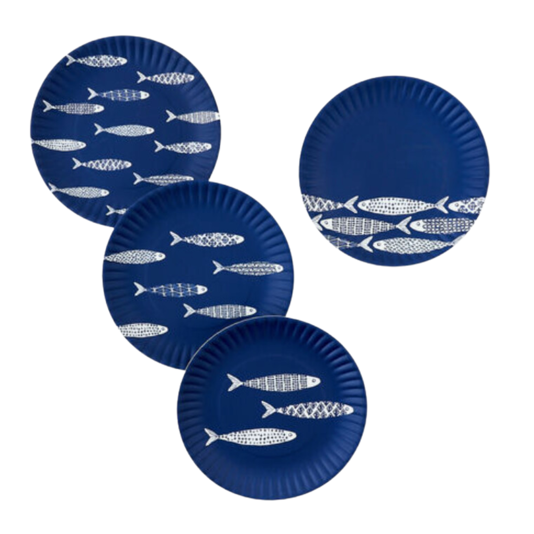180 DEGREES Individually Sold School of Fish Melamine Plate