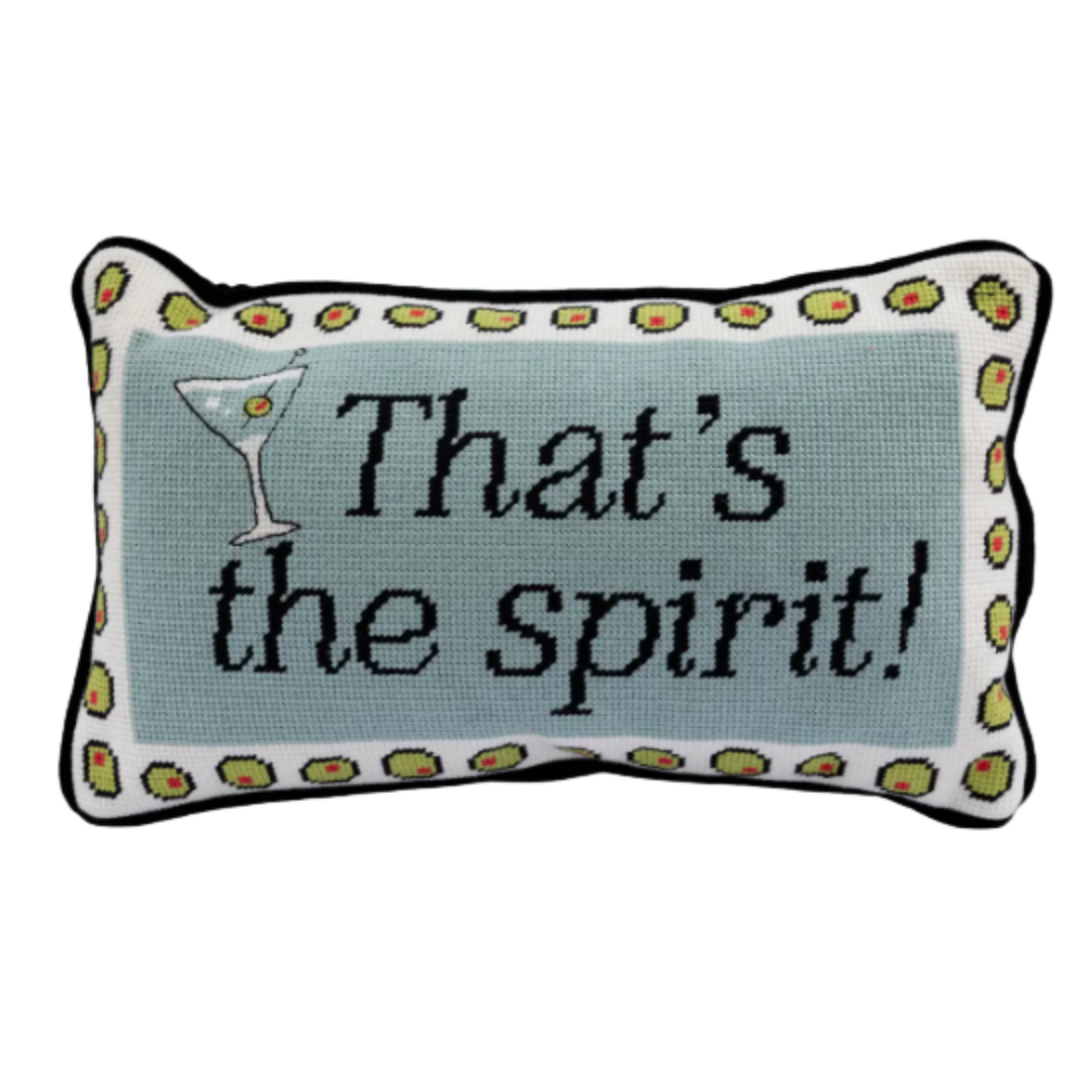 FURBISH STUDIO That's The Spirit Needlpoint Pillow Default Title